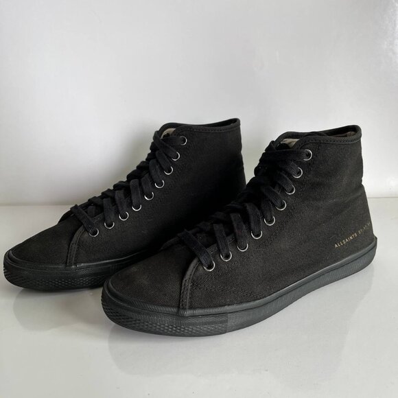 AllSaints Bryce Black High Top Sneakers – Men’s Size US 8 / EU 41 - Picture 2 of 8